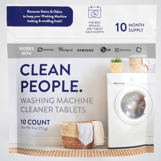 Removes Stains & Odors to keep your Washing Machine looking & smelling fresh!
Penetrates Deep Inside Washing Machine Components to Remove Grime and Scale Build Up
Works with both Top, Front Load, and HE Washers
Simple, Effective, Plant & Mineral Based Cleaning Ingredients