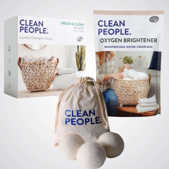 Give your bedding a makeover with our NEW Bedding Kit. Includes:
1.  96 Pack Laundry Sheets (Our #1 Product)
2. 41 oz Oxygen Brightener: Natural Bleach Alternative
3. 3 Pack of Jumbo, 100% New Zealand Wool Dryer Balls