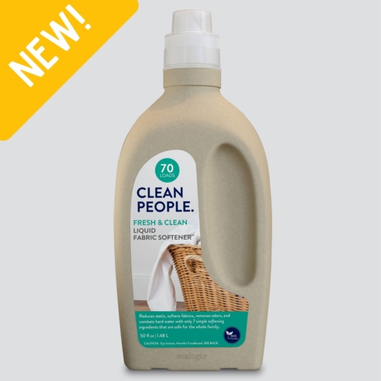 CLEAN PEOPLE Liquid Fabric Softener reduces static, softens fabrics, removes odors, and combats hard water with only 8 simple ingredients that are safe for the whole family. This is one of the ONLY liquid fabric softeners on the market to deliver powerful performance without harmful chemicals.
FREE FROM: Sulfates (SLS, SLES, and Sulfonates), 1,4 Dioxane, Parabens, Phthalates, Quaternary Ammonium Compounds (Quats or QACs), Dyes, Animal-Derived Ingredients, Alcohol, Phosphates, Formaldehyde
 